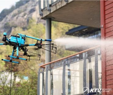 Lavado de fachadas con drones